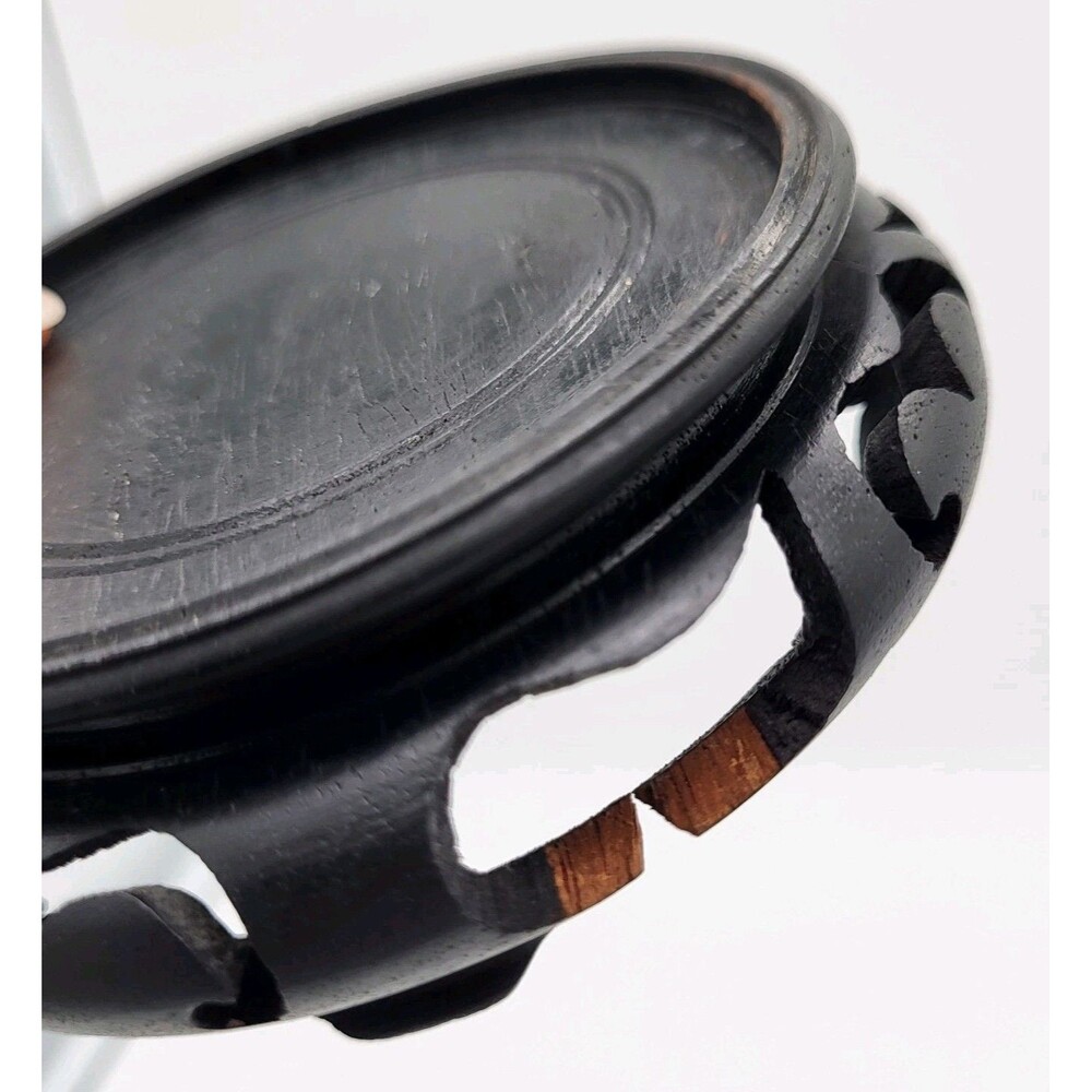 Chinese Carved Black Wood Bowl Pot Vase Display Stand Base Footed Ornate READ - Picture 9 of 9